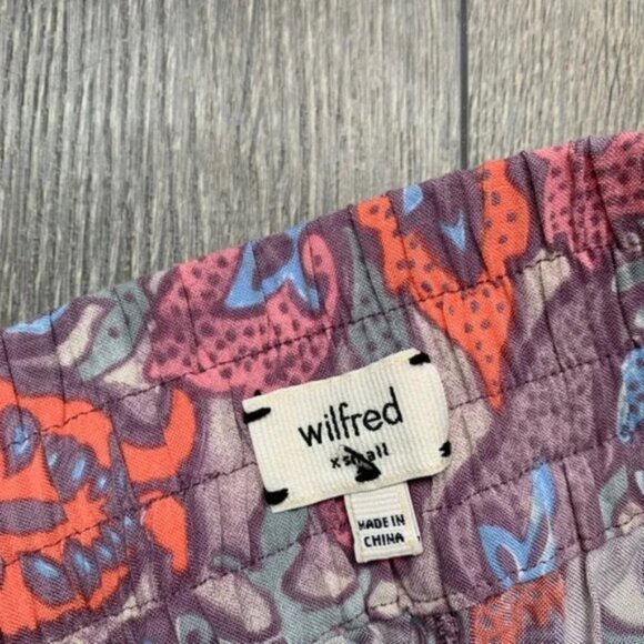 Aritzia Wilfred Shorts Print Pattern High Rise Flowy Purple y2k 2000s Size XS - Picture 10 of 10